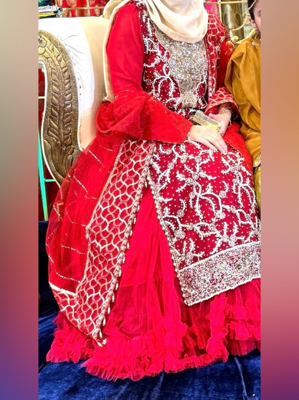 Gown only Elegant Red Embellished Women’s Formal Dress